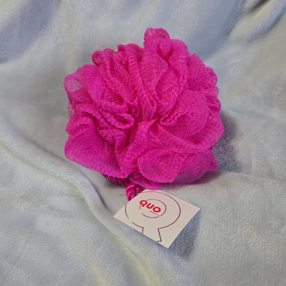 🟢 Quo Pink Bath Pouf